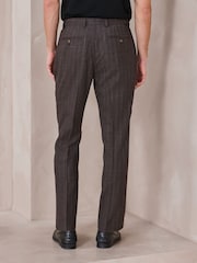 Brun - Slim Fit Brune Merinoull Dressbukser - Bilde 3 av 9