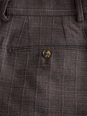 Brun - Slim Fit Brune Merinoull Dressbukser - Bilde 7 av 9