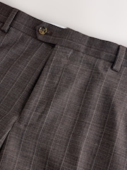 Brun - Slim Fit Brune Merinoull Dressbukser - Bilde 9 av 9