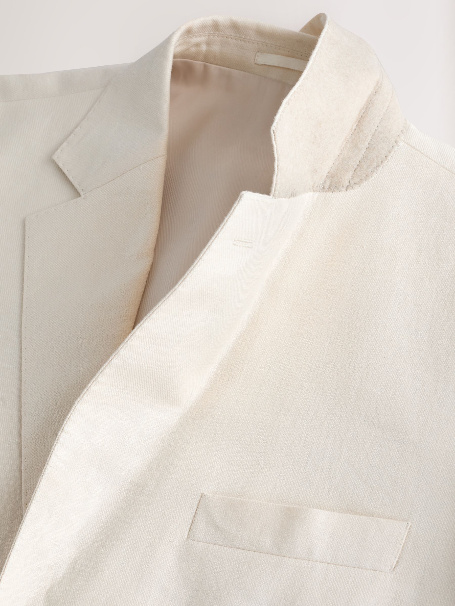 Buy Ecru N.Premium Tailored Fit 100% Linen Suit Jacket from Next