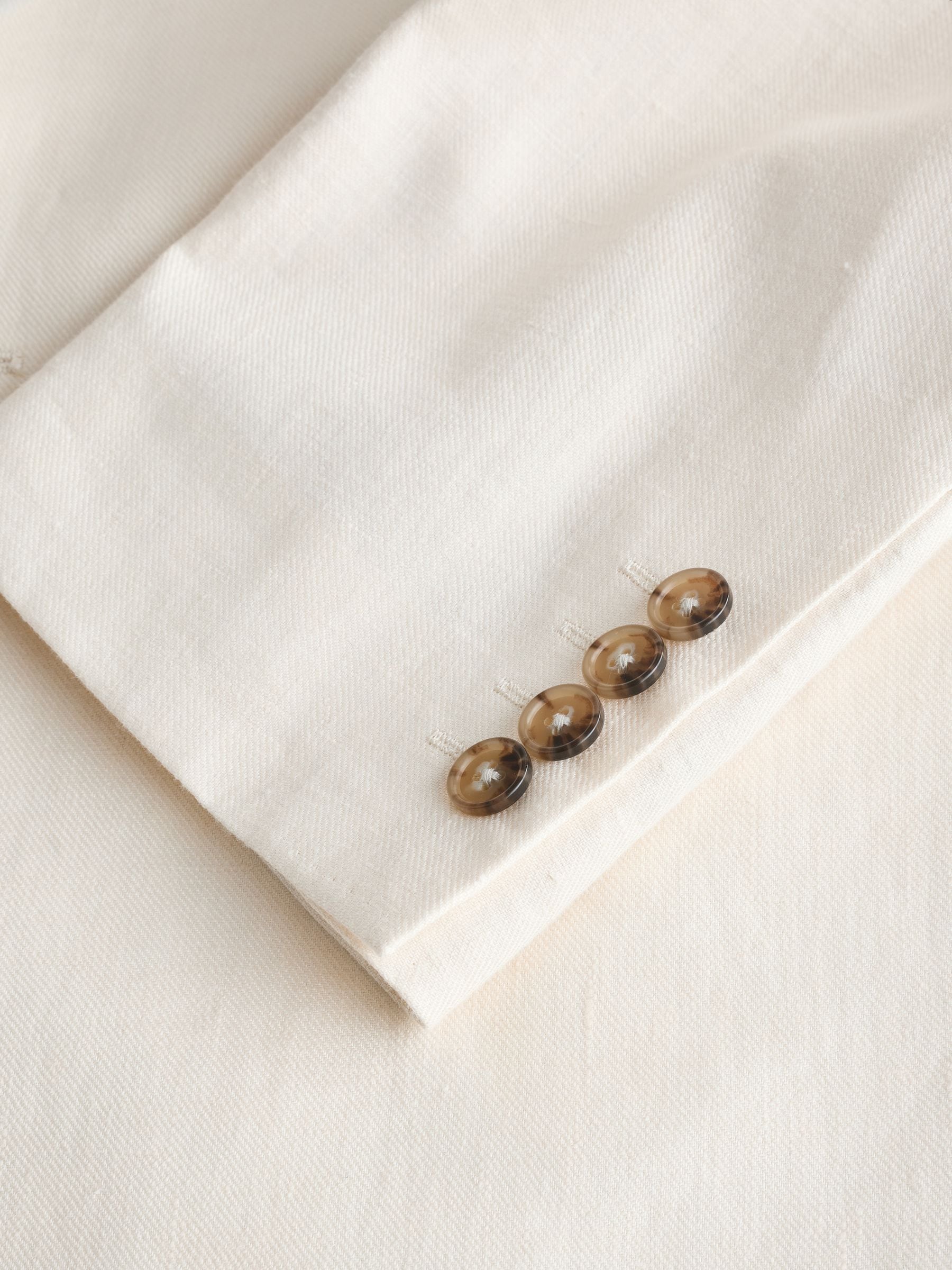 Buy Ecru N.Premium Tailored Fit 100% Linen Suit Jacket from Next