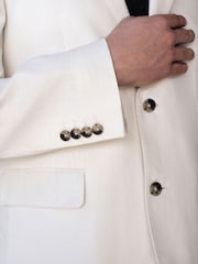 Ecru - N.Premium Tailored Fit Linen Suit Jacket - Bild 7 von 13