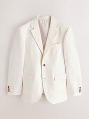 Ecru - N.Premium Tailored Fit Linen Suit Jacket - Bild 8 von 13