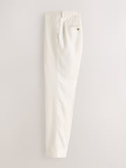 Ecru N.Premium Tailored Fit 100% Linen Suit Trousers - Image 8 of 11