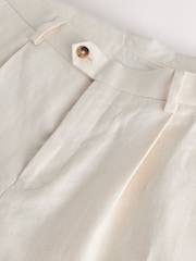 Ecru N.Premium Tailored Fit 100% Linen Suit Trousers - Image 9 of 11