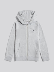 U.S. Polo Assn. Grey Double Horsemen Zip Hoodie - Image 6 of 9