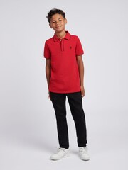 U.S. Polo Assn. Red Boys Piped Pique Polo Shirt - Image 3 of 7