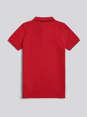 U.S. Polo Assn. Red Boys Piped Pique Polo Shirt - Image 6 of 7