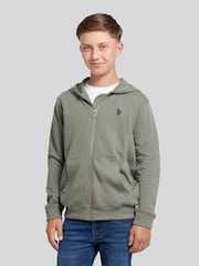 U.S. Polo Assn. Green Double Horsemen Zip Hoodie - Image 1 of 9