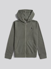 U.S. Polo Assn. Green Double Horsemen Zip Hoodie - Image 6 of 9