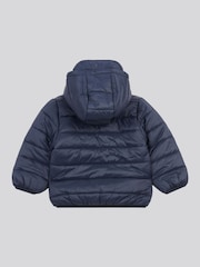 U.S. Polo Assn. Navy Blue Hooded Quilted Jacket with Peak - Image 2 of 4