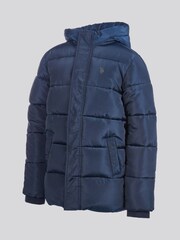 U.S. Polo Assn. Blue Heavy Puffer Coat - Image 2 of 4