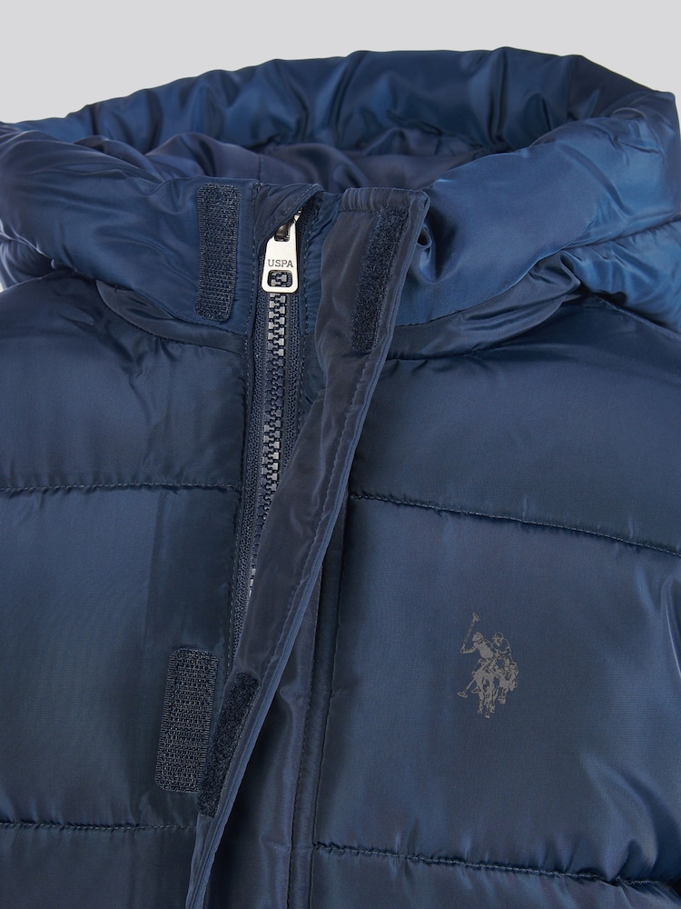 U.S. Polo Assn. Blue Heavy Puffer Coat - Image 4 of 4
