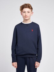 U.S. Polo Assn. Blue Double Horsemen Crew Sweatshirt - Image 1 of 10