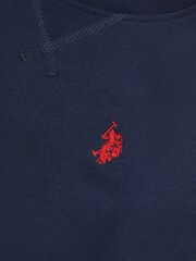 U.S. Polo Assn. Blue Double Horsemen Crew Sweatshirt - Image 10 of 10