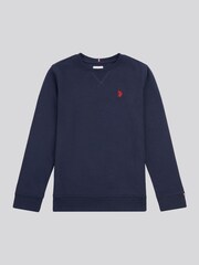 U.S. Polo Assn. Blue Double Horsemen Crew Sweatshirt - Image 6 of 10