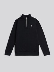 U.S. Polo Assn. Black Double Horsemen ¼ Zip Sweatshirt - Image 5 of 7