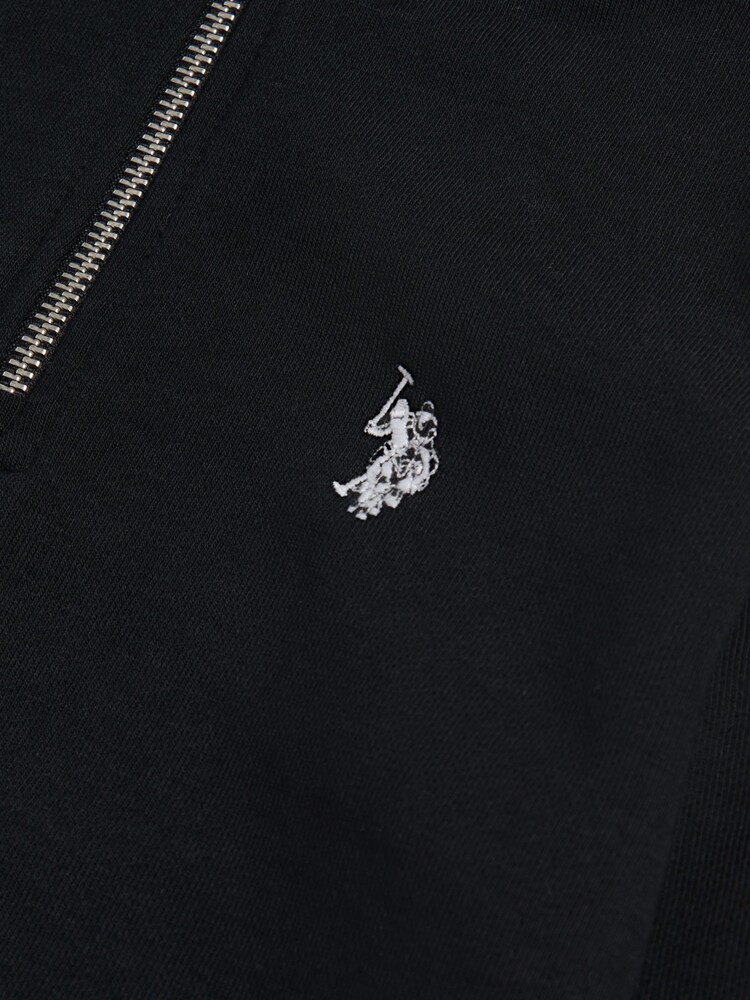 U.S. Polo Assn. Black Double Horsemen ¼ Zip Sweatshirt - Image 7 of 7 U.S. Polo Assn. Black Double Horsemen ¼ Zip Sweatshirt - Image 7 of 7