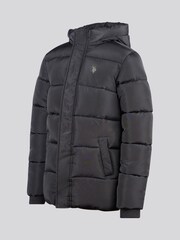 U.S. Polo Assn. Black Heavy Puffer Coat - Image 6 of 10