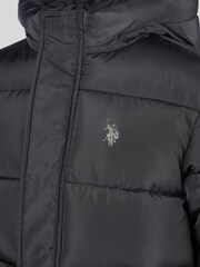 U.S. Polo Assn. Black Heavy Puffer Coat - Image 8 of 10