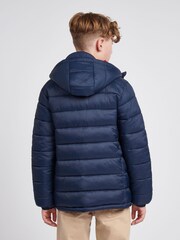 U.S. Polo Assn. Navy Blue Hooded Quilted Jacket - Image 2 of 9