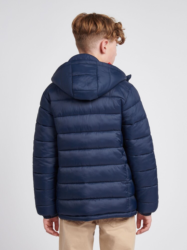 U.S. Polo Assn. Navy Blue Hooded Quilted Jacket - Image 2 of 9 U.S. Polo Assn. Navy Blue Hooded Quilted Jacket - Image 2 of 9