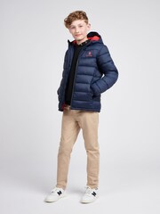 U.S. Polo Assn. Navy Blue Hooded Quilted Jacket - Image 3 of 9