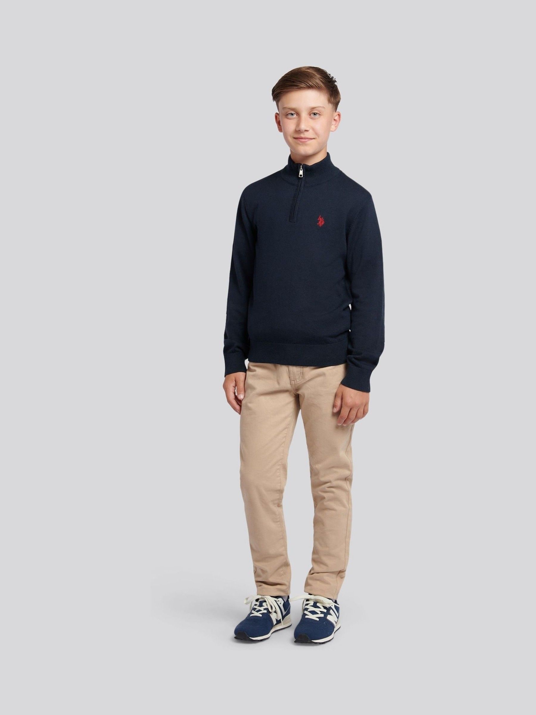 Satın al Koyu Mavi - U.S. Polo Assn Örme Pamuklu Zengin Çeyrek