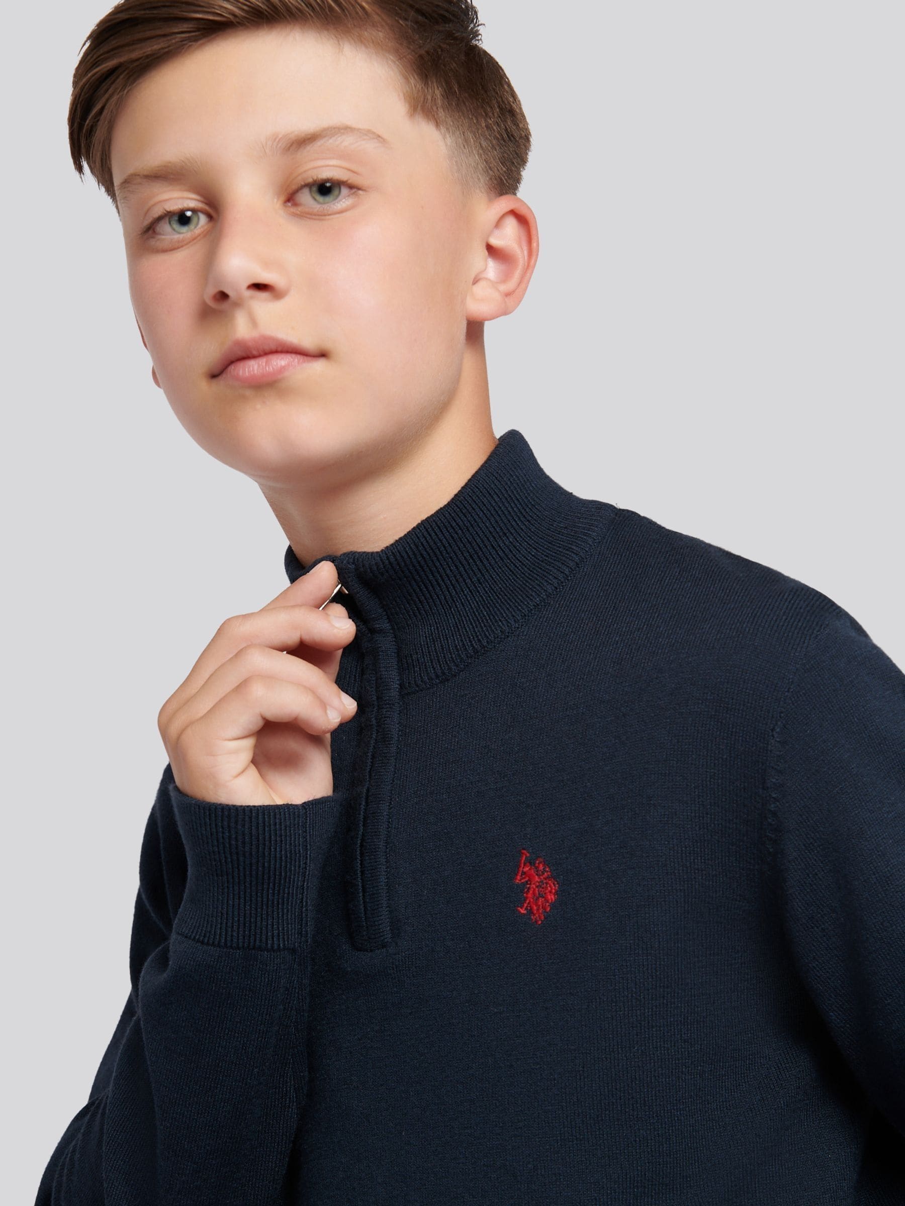 Satın al Koyu Mavi - U.S. Polo Assn Örme Pamuklu Zengin Çeyrek