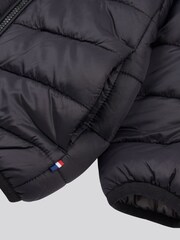 U.S. Polo Assn. Black Hooded Quilted Jacket with Peak - Image 3 of 4