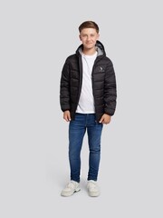 U.S. Polo Assn. Black Hooded Quilted Jacket - Image 4 of 11
