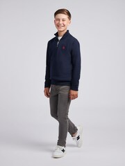 U.S. Polo Assn. Blue Double Horsemen ¼ Zip Sweatshirt - Image 2 of 8