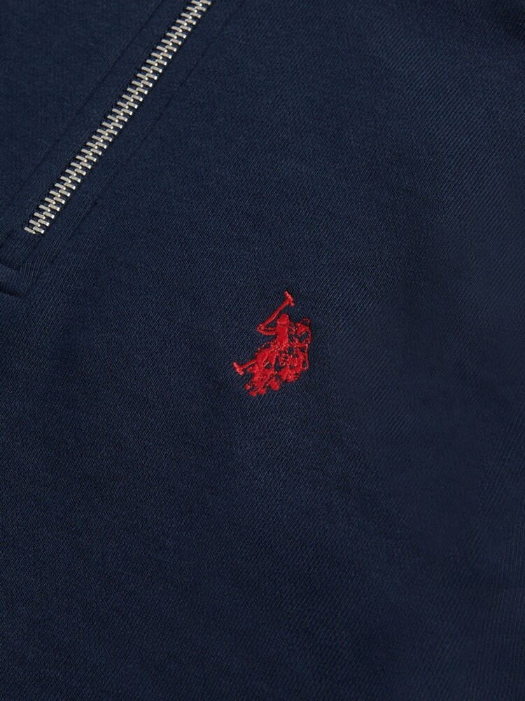 U.S. Polo Assn. Blue Double Horsemen ¼ Zip Sweatshirt - Image 8 of 8 U.S. Polo Assn. Blue Double Horsemen ¼ Zip Sweatshirt - Image 8 of 8