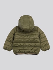 U.S. Polo Assn. Green Hooded Quilted Jacket with Peak - Image 2 of 4