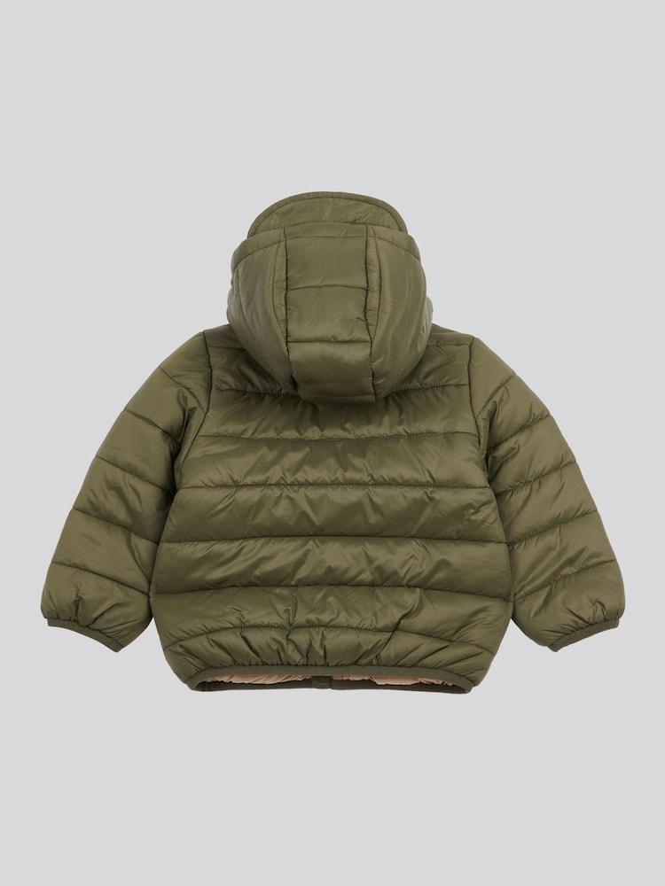 U.S. Polo Assn. Green Hooded Quilted Jacket with Peak - Image 2 of 4 U.S. Polo Assn. Green Hooded Quilted Jacket with Peak - Image 2 of 4