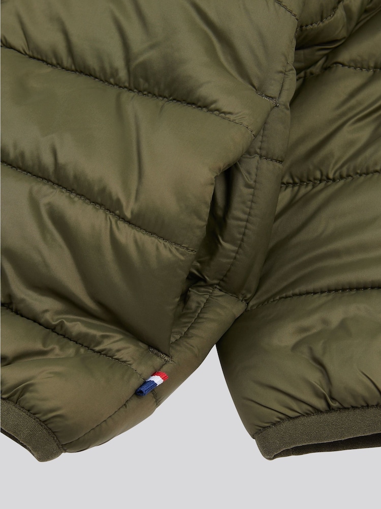 U.S. Polo Assn. Green Hooded Quilted Jacket with Peak - Image 4 of 4 U.S. Polo Assn. Green Hooded Quilted Jacket with Peak - Image 4 of 4