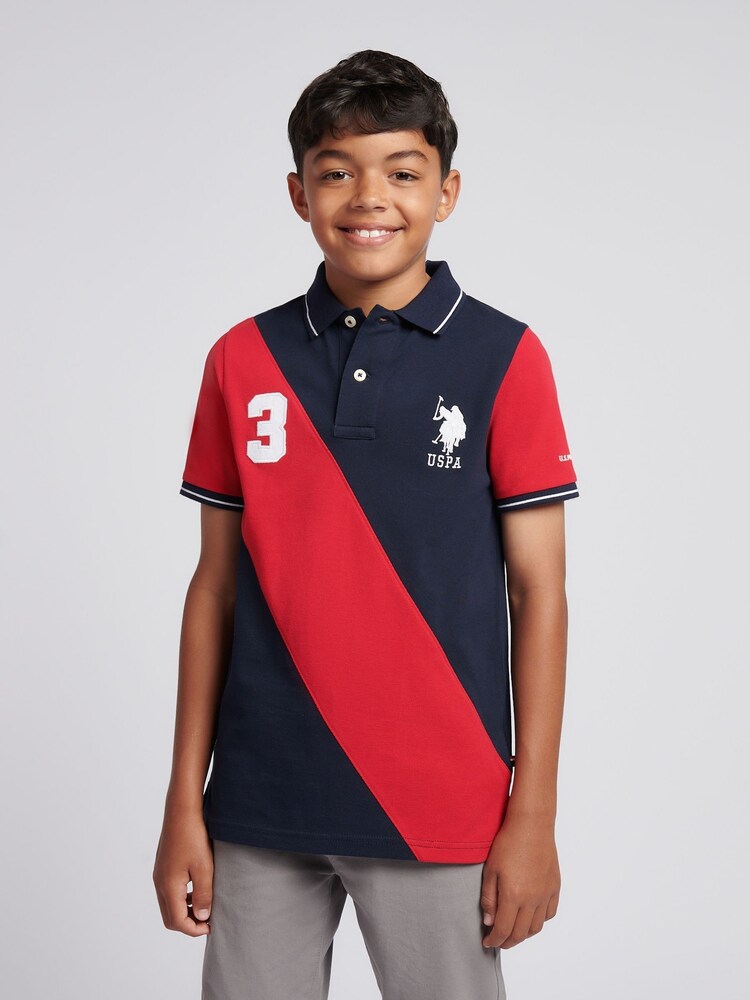 U.S. Polo Assn. Blue Boys Sash Polo Shirt - Image 1 of 8