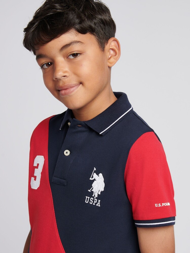 U.S. Polo Assn. Blue Boys Sash Polo Shirt - Image 2 of 8