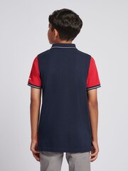 U.S. Polo Assn. Blue Boys Sash Polo Shirt - Image 4 of 8