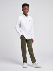 U.S. Polo Assn White Boys Oxford Shirt - Image 3 of 9