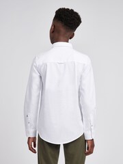 U.S. Polo Assn White Boys Oxford Shirt - Image 4 of 9