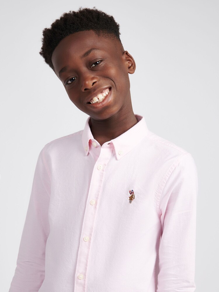 U.S. Polo Assn Pink Boys Oxford Shirt - Image 2 of 9