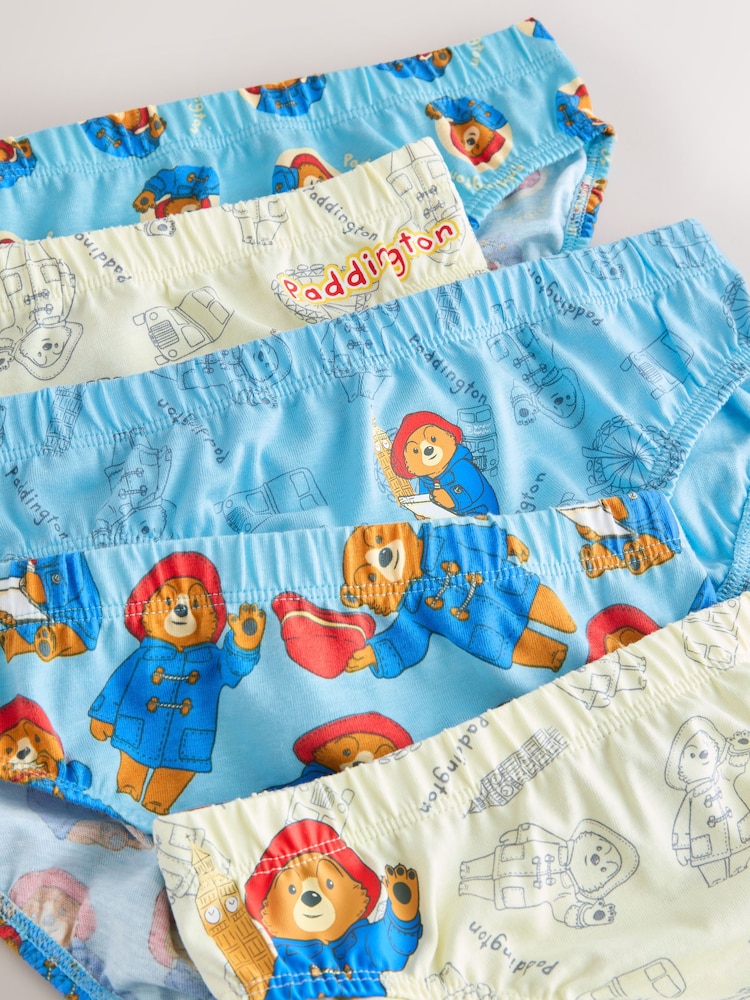 Blue on White Paddington Bear Briefs 5 Pack (1.5-8yrs) - Image 8 of 8