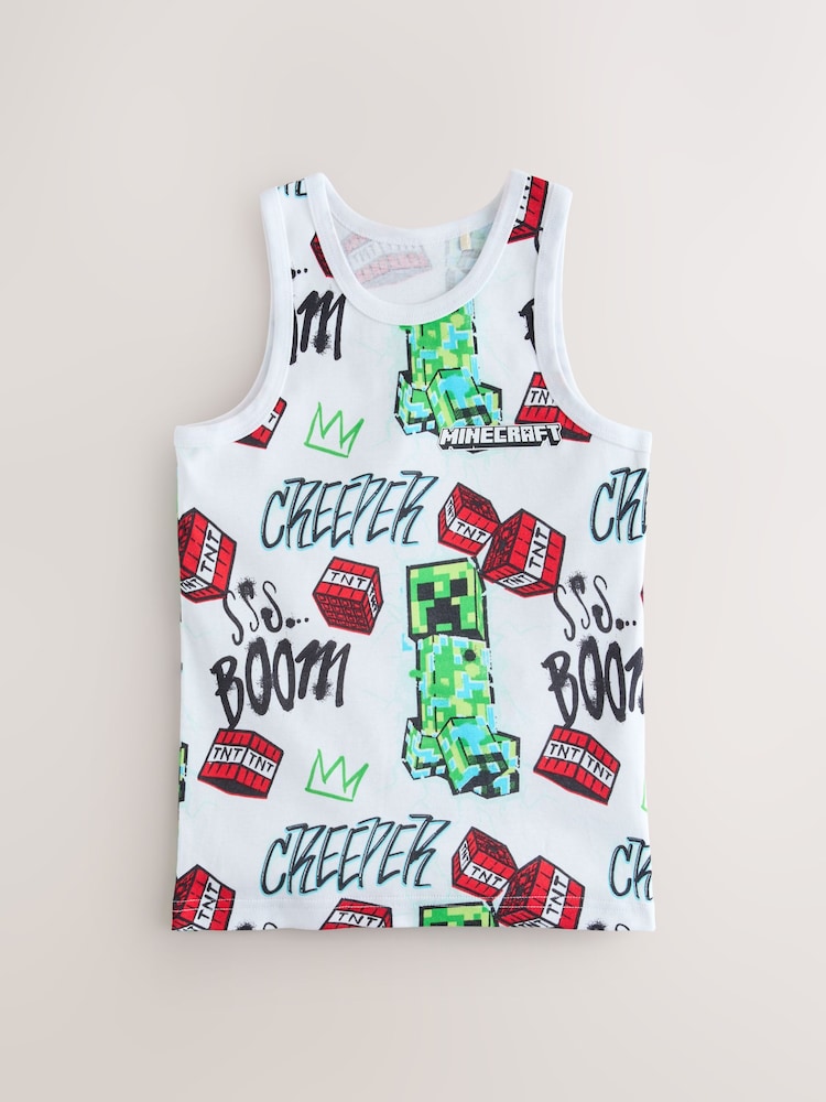 Black/Green Minecraft Vests 3 Pack (3-14yrs) - Image 2 of 7