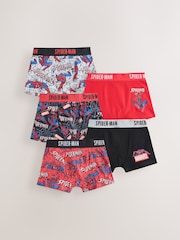 Red/Black Spiderman Trunks 5 Pack (2-14yrs) - Image 1 of 9