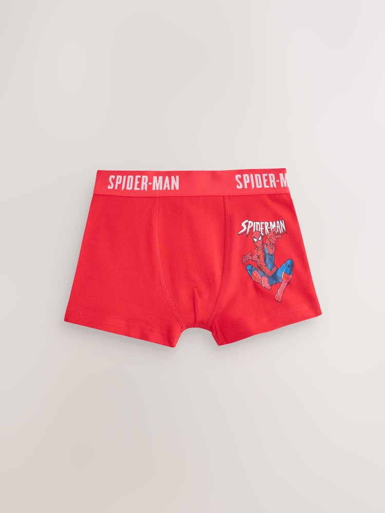 Red/Black Spiderman Trunks 5 Pack (2-14yrs) - Image 2 of 9