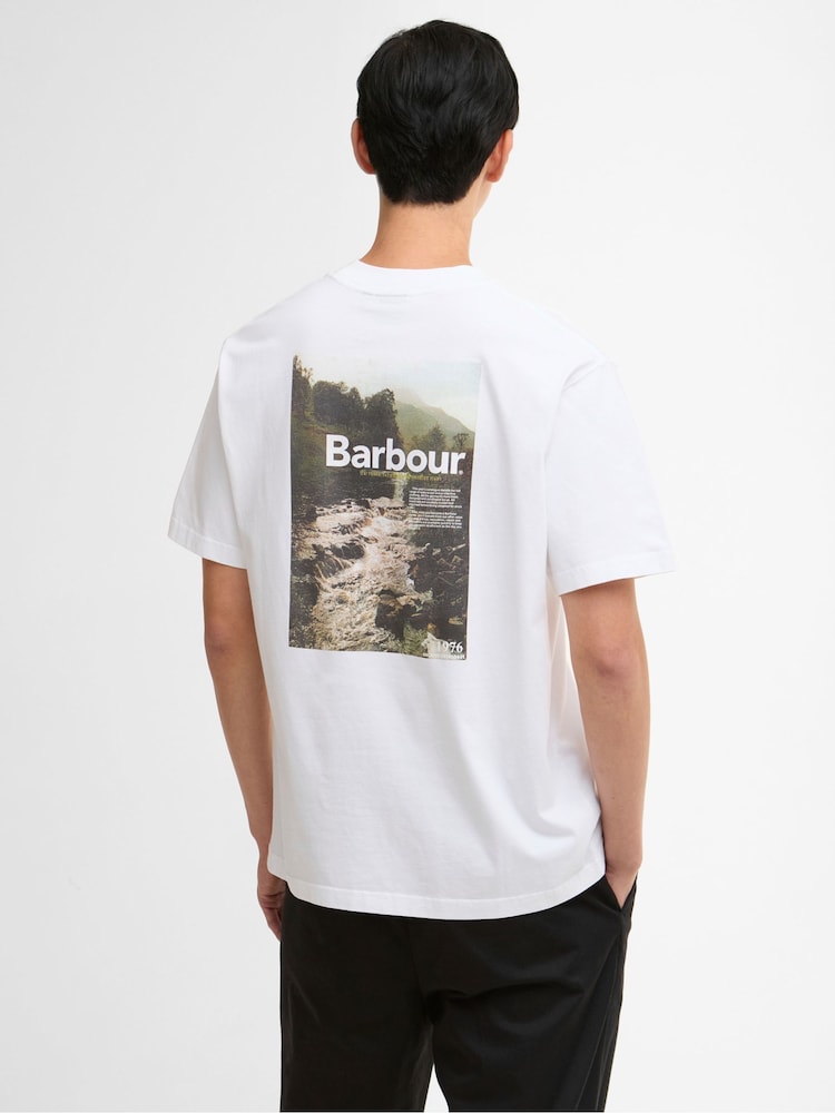 Barbour® White 1966 Graphic Oversized T-Shirt - Image 1 of 7