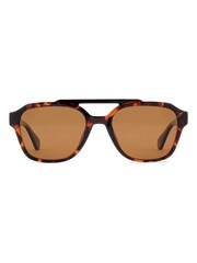 Prive Revaux Brown Navigator Sunglasses in Havana - Image 3 of 4
