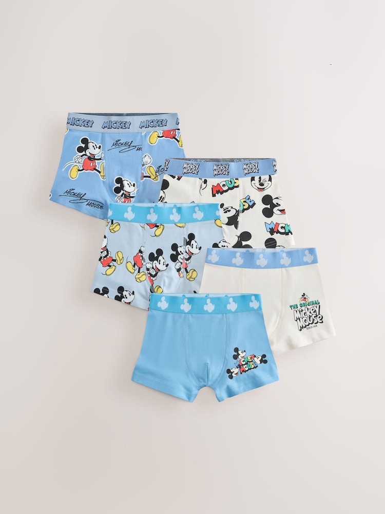 Blue/White Mickey Mouse Trunks Pack (2-10yrs) - Image 1 of 9
