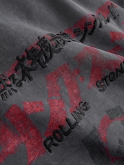 Charcoal Grey Rolling Stones Jersey Short Sleeve Shirt - Image 10 of 10